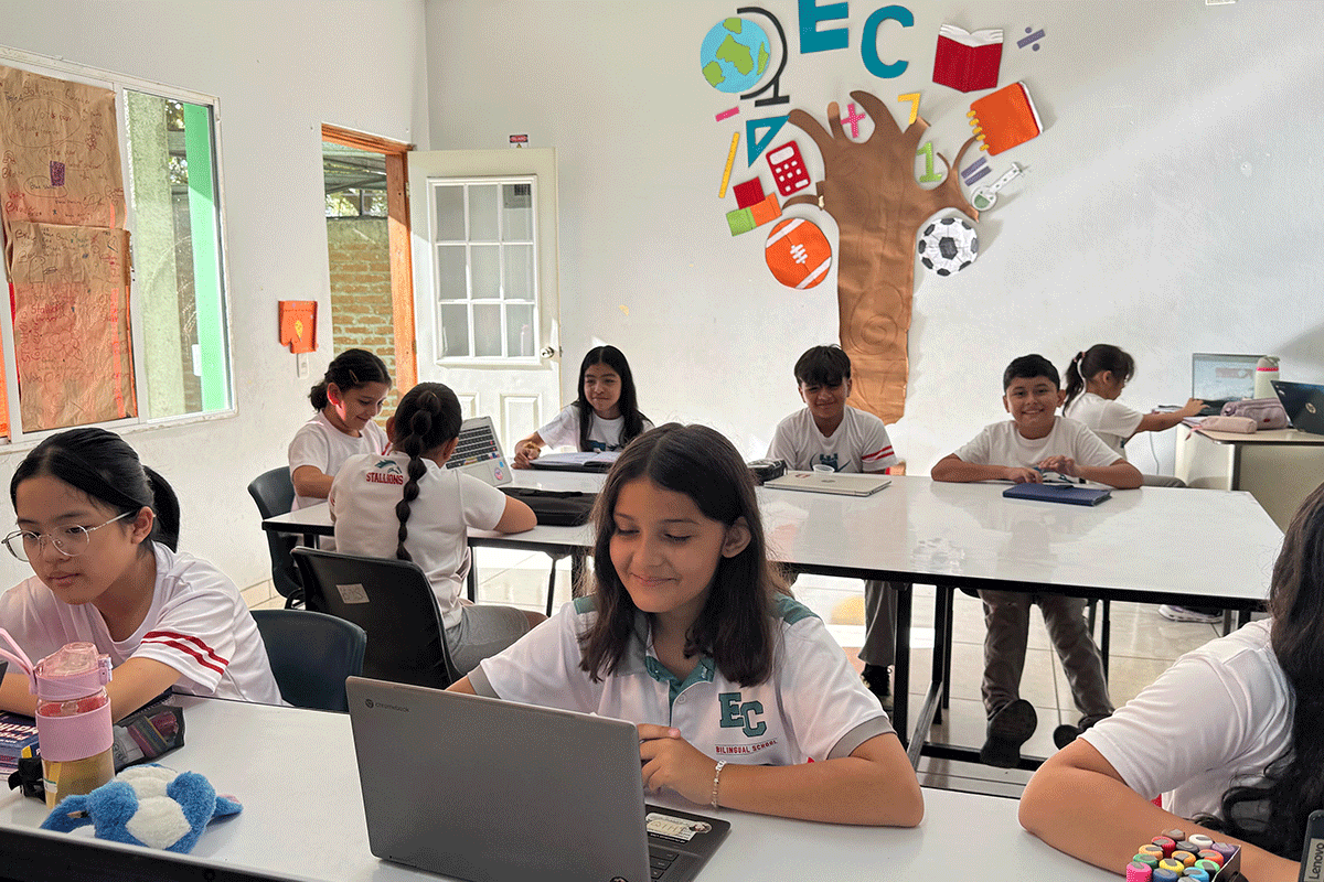 students engage in learning during a school lesson