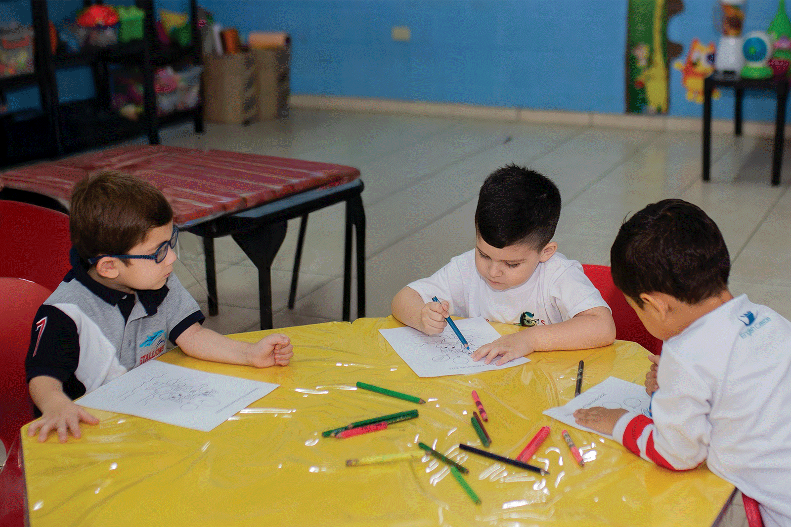 little stallions finish their coloring session activity
